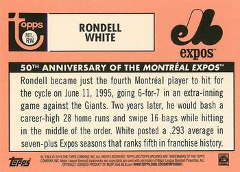 2019 Topps Archives - 50th Anniversary of the Montréal Expos #MTL-RW Rondell White Back