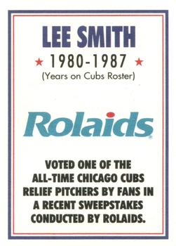1993 Chicago Cubs Rolaids All-Time Cubs Relief Pitchers #NNO Lee Smith Back