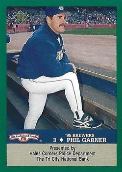 1995 Milwaukee Brewers Police - Hales Corners Police Department, Tri City National Bank #NNO Phil Garner Front