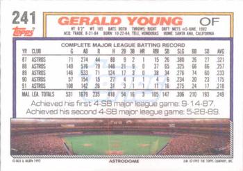 1992 Topps #241 Gerald Young Back