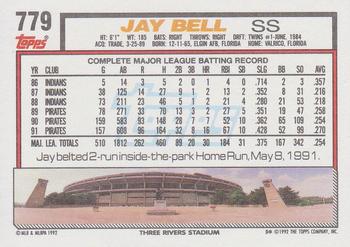 1992 Topps #779 Jay Bell Back