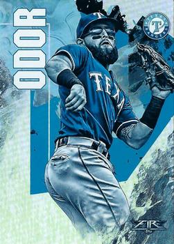 2019 Topps Fire - Blue Chip #154 Rougned Odor Front