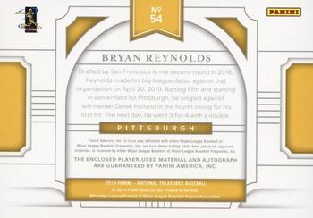 2019 Panini National Treasures #54 Bryan Reynolds Back