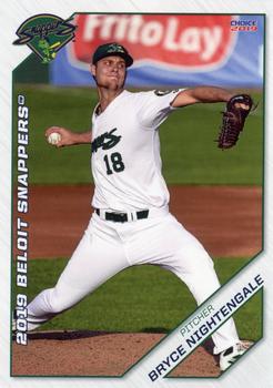 2019 Choice Beloit Snappers #21 Bryce Nightengale Front