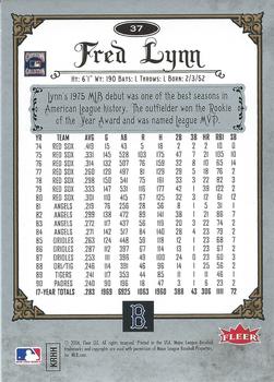 2006 Fleer Greats of the Game - Copper #37 Fred Lynn Back