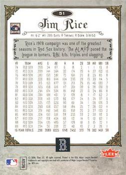 2006 Fleer Greats of the Game - Copper #51 Jim Rice Back
