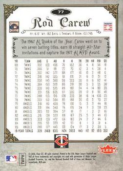 2006 Fleer Greats of the Game - Copper #77 Rod Carew Back