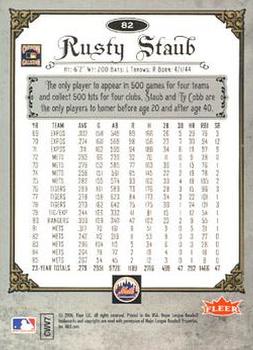 2006 Fleer Greats of the Game - Copper #82 Rusty Staub Back