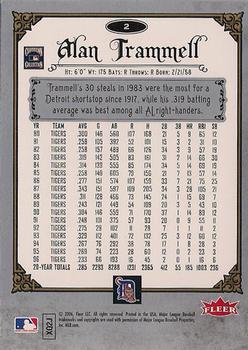 2006 Fleer Greats of the Game - Pewter #2 Alan Trammell Back