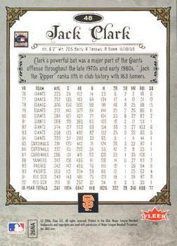 2006 Fleer Greats of the Game - Pewter #48 Jack Clark Back
