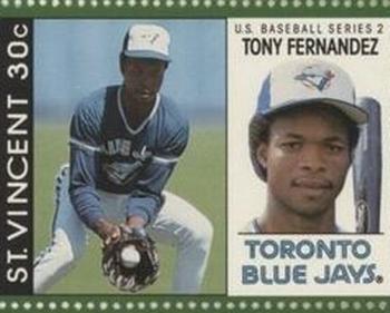 1989 St. Vincent Baseball Players Stamps #NNO Tony Fernandez Front