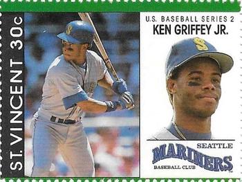 1989 St. Vincent Baseball Players Stamps #NNO Ken Griffey Jr. Front
