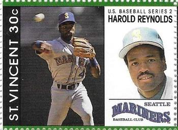 1989 St. Vincent Baseball Players Stamps #NNO Harold Reynolds Front