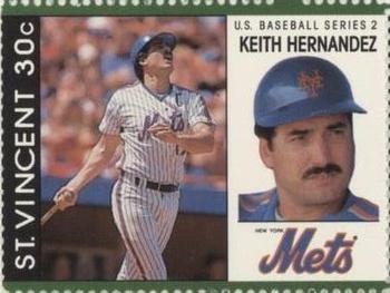 1989 St. Vincent Baseball Players Stamps #NNO Keith Hernandez Front