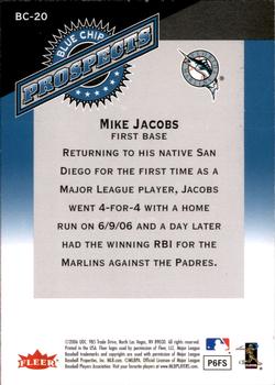 2006 Fleer Tradition - Blue Chip Prospects #BC-20 Mike Jacobs Back