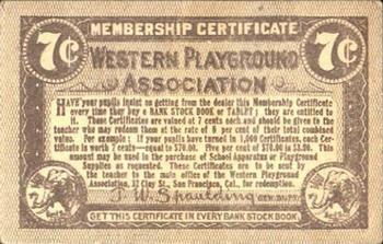 1911 Western Playground Association (H998) #NNO Herb Byram Back