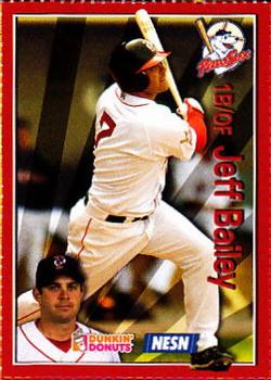 2009 Dunkin' Donuts NESN Pawtucket Red Sox #NNO Jeff Bailey Front