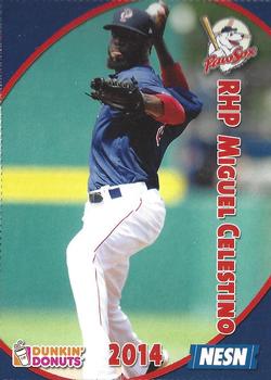 2014 Dunkin' Donuts NESN Pawtucket Red Sox #NNO Miguel Celestino Front