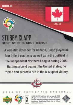 2006 SP Authentic - World Baseball Classic Future Watch #WBC-8 Stubby Clapp Back