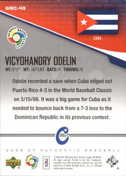 2006 SP Authentic - World Baseball Classic Future Watch #WBC-43 Vicyohandry Odelin Back