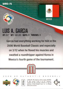 2006 SP Authentic - World Baseball Classic Future Watch #WBC-71 Luis A. Garcia Back