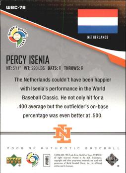 2006 SP Authentic - World Baseball Classic Future Watch #WBC-76 Percy Isenia Back