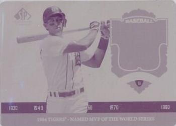 2006 SP Legendary Cuts - Baseball Chronology Printing Plates Cyan #BC-AT Alan Trammell Front