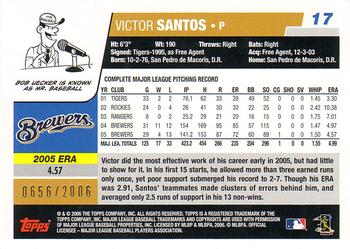 2006 Topps - Gold #17 Victor Santos Back
