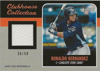 2019 Topps Heritage Minor League - Clubhouse Collection Relics Black #CCR-RH Ronaldo Hernandez Front