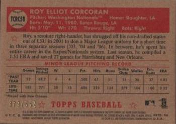 2006 Topps '52 Rookies - Chrome Refractors #TCRC58 Roy Corcoran Back