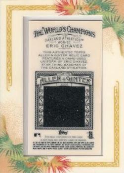 2006 Topps Allen & Ginter - Relics #AGR-EC Eric Chavez Back