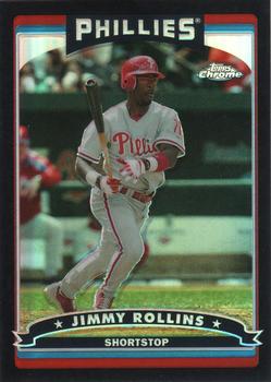 2006 Topps Chrome - Black Refractors #121 Jimmy Rollins Front