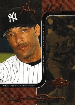 2006 Topps Co-Signers - Changing Faces Gold #DUO-C 11 Gary Sheffield / Johnny Damon Front