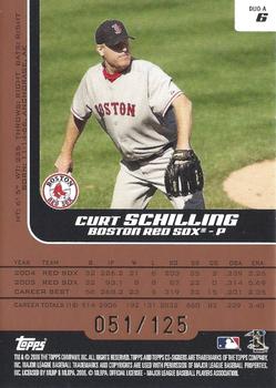 2006 Topps Co-Signers - Changing Faces Silver Bronze #DUO-A 6 Curt Schilling / Josh Beckett Back