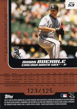 2006 Topps Co-Signers - Changing Faces Silver Bronze #DUO-A 53 Mark Buehrle / Paul Konerko Back