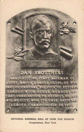 1946-52 Albertype Hall of Fame Plaque Postcards (Type 2) #NNO Dan Brouthers Front