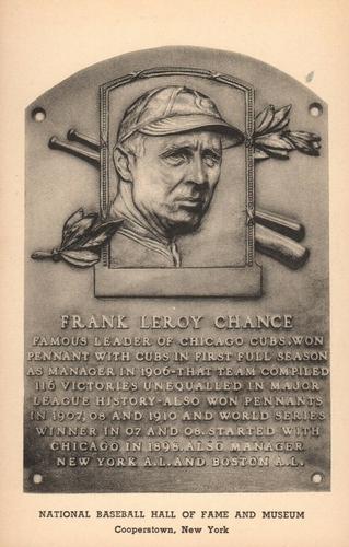 1946-52 Albertype Hall of Fame Plaque Postcards (Type 2) #NNO Frank Chance Front