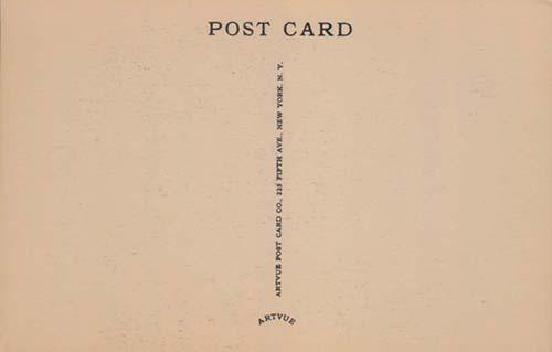 1953-55 Artvue Hall of Fame Plaque Postcards (Type 1) #NNO Walter Johnson Back