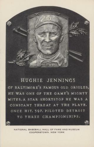 1956-63 Artvue Hall of Fame Plaque Postcards (Type 2) #NNO Hughie Jennings Front