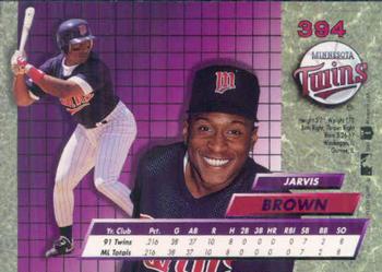 1992 Ultra #394 Jarvis Brown Back