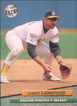 1992 Ultra #423 Carney Lansford Front