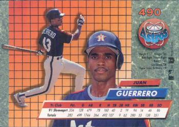 1992 Ultra #490 Juan Guerrero Back