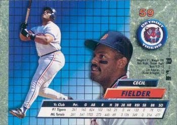 1992 Ultra #59 Cecil Fielder Back