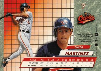 1992 Ultra #7 Chito Martinez Back