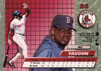 1992 Ultra #23 Mo Vaughn Back