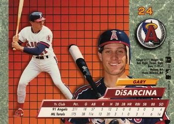 1992 Ultra #24 Gary DiSarcina Back