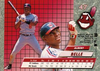 1992 Ultra #47 Albert Belle Back