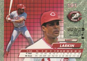 1992 Ultra #191 Barry Larkin Back