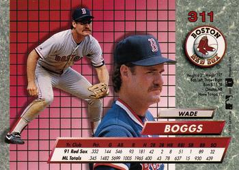 1992 Ultra #311 Wade Boggs Back