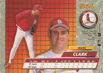 1992 Ultra #564 Mark Clark Back